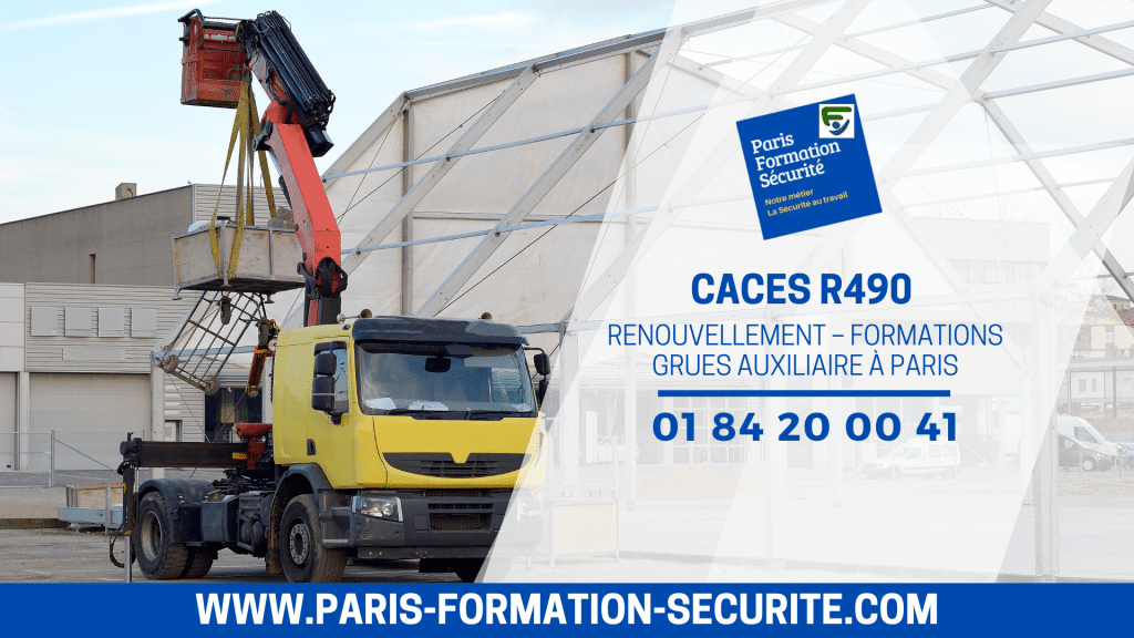 CACES R490 : Renouvellement – Formations grues auxiliaires à Paris