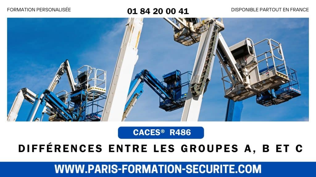 CACES® R486 : différences entre les groupes A, B et C