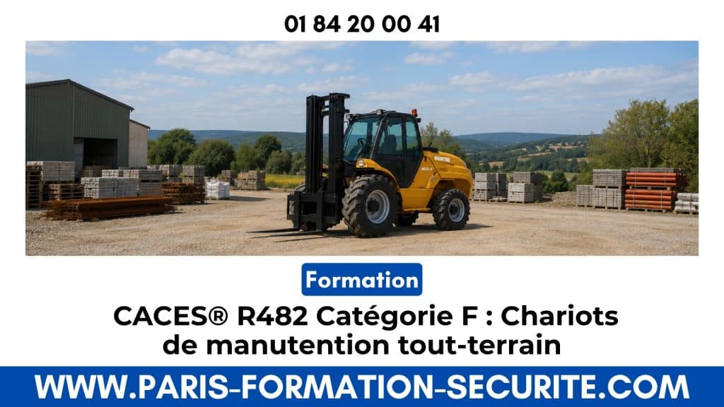 Manitou R482 CACES® R482 Catégorie F : Chariots tout-terrain | Formation